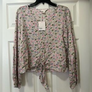 Lauren Conrad Floral Women's Top Medium